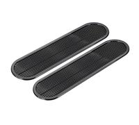 PATIKIL 10 Inch Oval Ventilation Grille, 2 Pack Plastic Air Vent Cover Louvered Ventilation Cover Mesh Air Vent for Cabinet Wardrobe Shoe Closet, Black