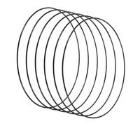 PATIKIL 10 Inch Round Dream Catcher Rings, 6 Pcs Metal Christmas Macrame Wreath Floral Ring Hoop for Home DIY Craft Wedding Wall Hanging Decorations, Black