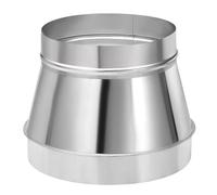 PATIKIL 10 Inch to 8 Inch Round Duct Reducer Increaser Connector, Galvanized Steel Air Duct Adapter Pipe Fitting for Bathroom Kitchen Inline Ventilation Systems, Silver Tone