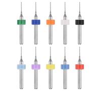 PATIKIL 10 Pack 0.7mm Micro Drill Bits 1/8" Shank Carbide Tungsten Steel 135° Mini Small Bits Print Circuit Board Drilling Tool for CNC Engraving Precision Machinery