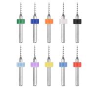 PATIKIL 10 Pack 1.05mm Micro Drill Bits 1/8" Shank Carbide Tungsten Steel 135° Mini Small Bits Print Circuit Board Drilling Tool for CNC Engraving Precision Machinery