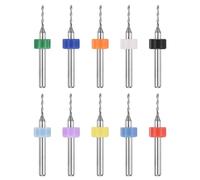 PATIKIL 10 Pack 1.1mm Micro Drill Bits 1/8" Shank Carbide Tungsten Steel 135° Mini Small Bits Print Circuit Board Drilling Tool for CNC Engraving Precision Machinery
