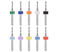 PATIKIL 10 Pack 1.7mm Micro Drill Bits 1/8" Shank Carbide Tungsten Steel 135° Mini Small Bits Print Circuit Board Drilling Tool for CNC Engraving Precision Machinery