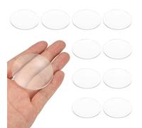 PATIKIL 10 Pack Biconvex Lens, 50mm Dia. 180mm Focal Length Spherical Optical Lenses Magnifier Paperweight Acrylic Double Convex for DIY Office Desk Home Science Experiment Telescope