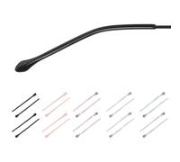 PATIKIL 10 Pairs Eye Glass Replacement Temples, Plastic Anti-Slip Eyeglass End Tips Glasses Retainers Fits 1.4mm for Round Thin Metal Eyeglass Sunglasses Temple, Style1 5 Colors