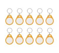PATIKIL 10 Pcs 13.56MHz CUID Writable Rewritable Smart Key Fobs, Clone IC Key Fob Tags Blank Smart Card Keys Classic 1K for Entry Access Control System, Yellow