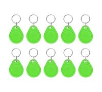 PATIKIL 10 Pcs 13.56MHz CUID Writable Rewritable Smart Key Fobs, Clone IC Key Fob Tags Blank Smart Card Key Classic 1K for Entry Access Control System, Bright Green