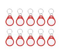PATIKIL 10 Pcs 13.56MHz CUID Writable Rewritable Smart Key Fobs, Clone IC Key Fob Tags Blank Smart Card Keys Classic 1K for Entry Access Control System, Red