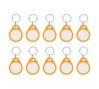 PATIKIL 10 Pcs 13.56MHz CUID Writable Rewritable Smart Key Fobs, Clone IC Key Fob Tags Blank Smart Card Keys Classic 1K for Entry Access Control System, Orange