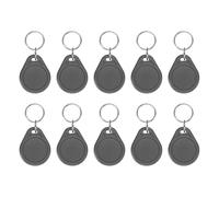 PATIKIL 10 Pcs 13.56MHz UID Writable Rewritable Smart Key Fobs, Clone IC Key Fob Tags Blank Smart Card Key Classic 1K for Entry Access Control System, Gray