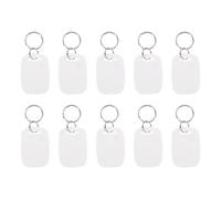PATIKIL 10 Pcs 13.56MHz UID Writable Rewritable Smart Key Fobs, Rectangle Clone IC Key Fob Tags Blank Smart Card Key Classic 1K for Entry Access Control System, White