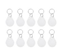 PATIKIL 10 Pcs 13.56MHz Writable Rewritable Smart Key Fobs, Clone IC Key Fob Tags Blank Smart Card Key Classic 1K for Entry Access Control System, White