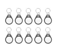 PATIKIL 10 Pcs 13.56MHz Writable Rewritable Smart Key Fobs, Clone IC Key Fob Tags Blank Smart Card Key Classic 1K for Entry Access Control System, Gray White