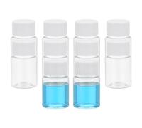 PATIKIL 10 Pcs 15ml Reagent Bottles, PET Wide Mouth Round Bottles with Screw Cap for Lab Water Reagent Liquids Solid Sample Storage Seal, Transparent