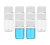 PATIKIL 10 Pcs 20ml Reagent Bottles, PET Wide Mouth Round Bottles with Screw Cap for Lab Water Reagent Liquids Solid Sample Storage Seal, Transparent
