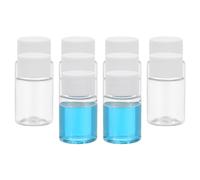 PATIKIL 10 Pcs 30ml Reagent Bottles, PET Wide Mouth Round Bottles with Screw Cap for Lab Water Reagent Liquids Solid Sample Storage Seal, Transparent
