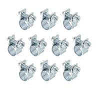 PATIKIL 10 Pcs 8-10mm Mini Fuel Injection Hose Clamps Zinc Plated Adjustable Clamp