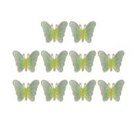 PATIKIL 10 Pcs Butterfly Iron on Patches, Embroidered Sew on Applique Repair Patch for Backpacks Clothing Shoes Hats DIY, Light Green