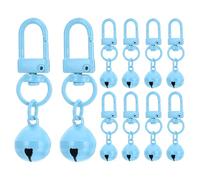 PATIKIL 10 PCS Dog Bell, Cat Bell Dog Collar Bell Small Pet Bells Keychain Cute Bulk Loud Jingle for Dog Collar Charm Pendant Necklace Accessories DIY Crafts Christmas, Blue