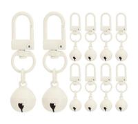 PATIKIL 10 PCS Dog Bell, Cat Bell Dog Collar Bell Small Pet Bells Keychain Cute Bulk Loud Jingle for Dog Collar Charm Pendant Necklace Accessories DIY Crafts Christmas, Beige