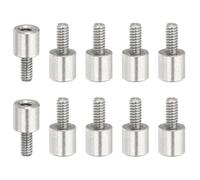 PATIKIL 10 Pcs M2x5+4mm Stainless Steel Standoff Extension Posts Screws,Metric Male Female Thread Adapters Spacer for PCB,Quadcopter Drone,Computer & Circuit Board Assortment Kit