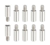 PATIKIL 10 Pcs M4x14+6mm Stainless Steel Standoff Extension Posts Screws,Metric Male Female Thread Adapters Spacer for PCB,Quadcopter Drone,Computer & Circuit Board Assortment Kit
