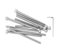 PATIKIL 10 Pcs M6 x 90mm Hex Socket Head Cap Screws Bolts, 304 Stainless Steel Socket Drive Machine Screws with Hex Wrench, Full Threads