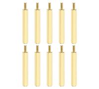PATIKIL 10 Pcs Male to Female Thread Spacer Screws M2.5 x 30mm + 6mm Brass Hex Standoff PCB Motherboard Spacer Screw Nut for Drone Quadcopter Computer Electronic Projects Circuit Board