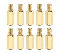 PATIKIL 10 Pcs Male to Female Thread Spacer Screws M5 x 15mm + 7mm Brass Hex Standoff PCB Motherboard Spacer Screw Nut for Drone Quadcopter Computer Electronic Projects Circuit Board