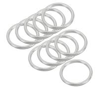 PATIKIL 10 Pcs Metal Rings 1.2 Inch 316 Stainless Steel Ring Marine Grade Multi-Purpose O Loops Welded Round for Macrame, DIY Craft, Hardware, Belt, Dog Leash, 4x30mm