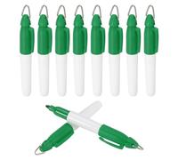 PATIKIL 10 Pcs Mini Permanent Markers with Clips Golf Ball Markers Pen Badge Ink Pens Golf Keychain Clips for Home Office Supplies Sports Outdoor Activities, Green
