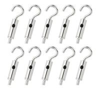 PATIKIL 10 Pcs Steel Wire Rope Hanger for 1/25-1/16 Stainless Steel Cable Guide Wire Rope, Portable Hook & Eye Turnbuckle Tension Hooks Adjustable Wire Rope Hanging Accessory