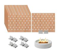 PATIKIL 10 Set 2.8x2.4 Inch Wood Wicks for Candles Making, Five Pointed Stars Hollow Natural Wooden Wick with Metal Clip Holders, DIY Candle Making Supplies Kit for Handmade Crafts