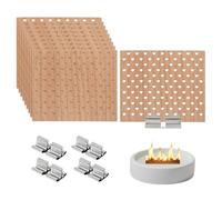 PATIKIL 10 Set 2.8x2.4 Inch Wood Wicks for Candles Making, Heart Shaped Hollow Natural Wooden Wick with Metal Clip Holders, DIY Candle Making Supplies Kit for Handmade Crafts