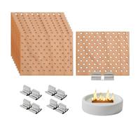 PATIKIL 10 Set 2.8x2.4 Inch Wood Wicks for Candles Making, Lozenge Holes Hollow Natural Wooden Wick with Metal Clip Holders, DIY Candle Making Supplies Kit for Handmade Crafts