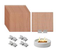 PATIKIL 10 Set 2.8x2.4 Inch Wood Wicks for Candles Making, Round Holes Hollow Natural Wooden Wick with Metal Clip Holders, DIY Candle Making Supplies Kit for Handmade Crafts