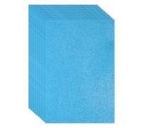 PATIKIL 10 Sheets 2mm Glitter Foam Sheet, 16" x 12" Light Blue Sparkle EVA Paper