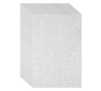 PATIKIL 10 Sheets 2mm Glitter Foam Sheet, 16" x 12" Silver Sparkle EVA Paper