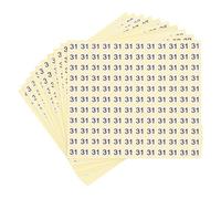 PATIKIL 10 Sheets Number Stickers Number 31 to 40 Round Sticker 0.5 Inch Self-Adhesive Small Label for Inventory Organizing Storage (Total 1320Pcs, Each Number Per Sheet)