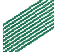 PATIKIL 10 Strands 4mm Bicone Crystal Glass Beads, 840 Pcs Rondelle Faceted Crystal Beads Charms Bulk for Jewelry Making Earrings Bracelets DIY Craft, Malachite Green