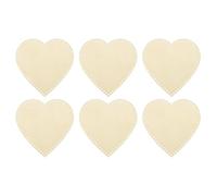 PATIKIL 10" x 10" Crochet Basket Bottom, 6Pcs Heart Shape Blank Crochet Knitting Wooden Base for DIY Craft Weaving Basket Making Supplies Home Decoration