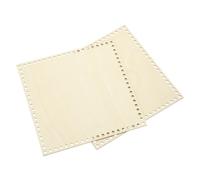 PATIKIL 10 x 10 Inch Crochet Basket Base, 2 Pcs Basket Bottoms Square Wood Base Shaper Bag Making Supplies Weaving Knitting Kit for Crochet Shoulder Bag Handbag Purse Craft