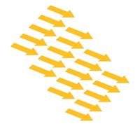 PATIKIL 10" x 5" Arrow Stickers, 20 Pcs Yellow Arrow Floor Sticker Decals Self-Adhesive Removable Waterproof Directional Wall Marking Sign for Classroom Gym Gas Flow Direction