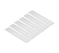 PATIKIL 10"x2" Blank Name Plates Custom Name Plate Laser Engraving 6Pcs | Engraving Blanks for Personalized Nameplates Office Desk DIY Painting Supplies, Silver, Black