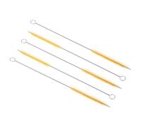 PATIKIL 10"x3/8" Long Straw Brush, 5 Pcs Drinking Straw Cleaning Brush Nylon Pipe Tube Cleaner Brush for Cleaning Straws Pot Spout, Yellow