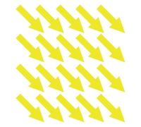 PATIKIL 10"x4" Arrow Sticker, 24Pcs Self Adhesive Waterproof Removable Directional Signs Arrow Sign Floor Stickers for Wall Marking Road Instructions, Yellow