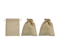 PATIKIL 10"x8" Coin Money Sacks Bag, 3 Pack Bank Deposit Change Transit Bags Cash Bag with Drawstring Currency Bags Gift Bag Style 3, Beige