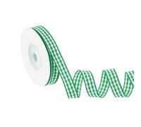 PATIKIL 10 Yard x 3/8 Inch Gingham Ribbon, Plaid Ribbon Nylon Checkered Gift Wrapping Strip for Thanksgiving Bow Wreath Craft Birthday Wedding, Light Green