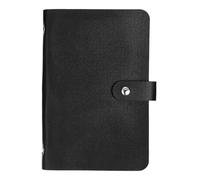 PATIKIL 100 Envelope Challenge Binder, Soft PU Leather Savings Challenges Book with Envelopes Money Saving Binder with Horizontal Insert for Budgeting Saving Expense, Black
