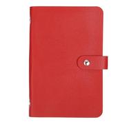 PATIKIL 100 Envelope Challenge Binder, Soft PU Leather Savings Challenges Book with Envelopes Money Saving Binder with Horizontal Insert for Budgeting Saving Expense, Red